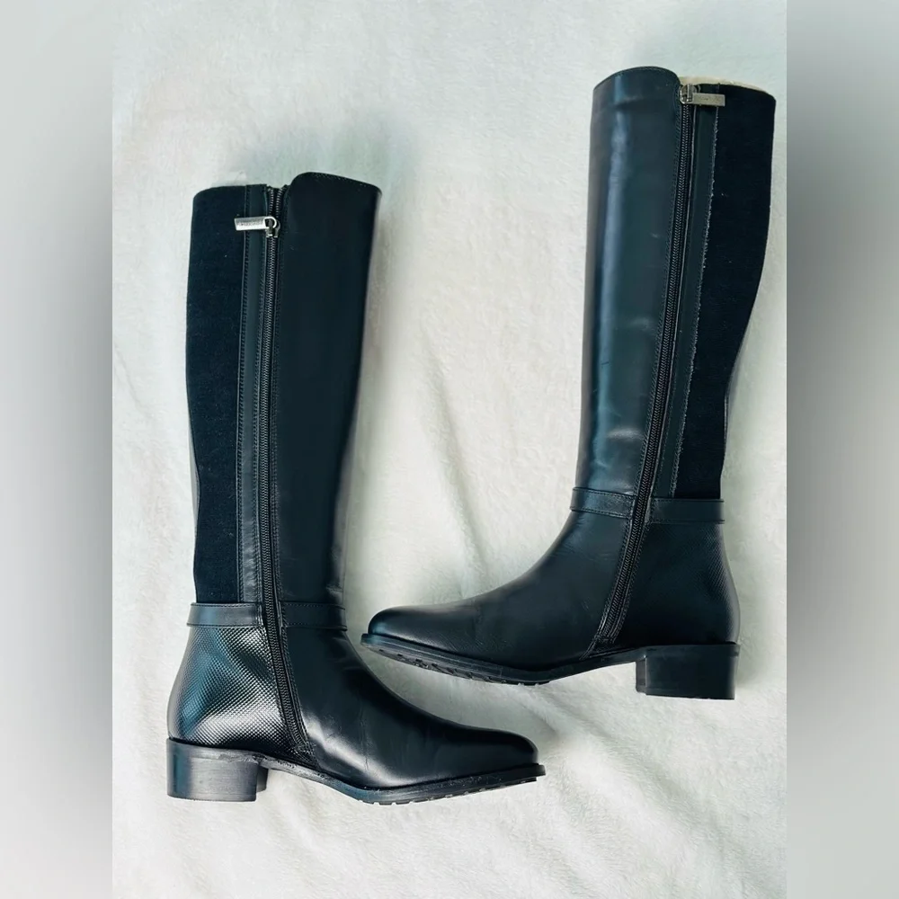 Aquatalia by Marvin K. Orion Tall Riding Leather Boots Size 6